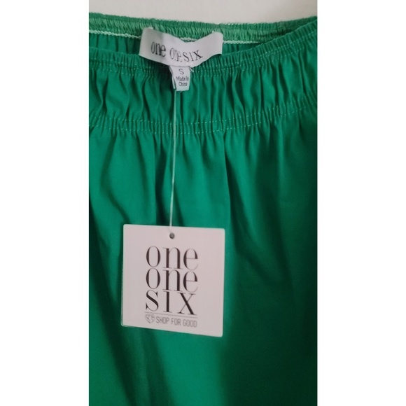 NWT Never worn ONE ONE SIX Kelly Green puffed sleeved spring/summer dress (S) - Picture 5 of 6